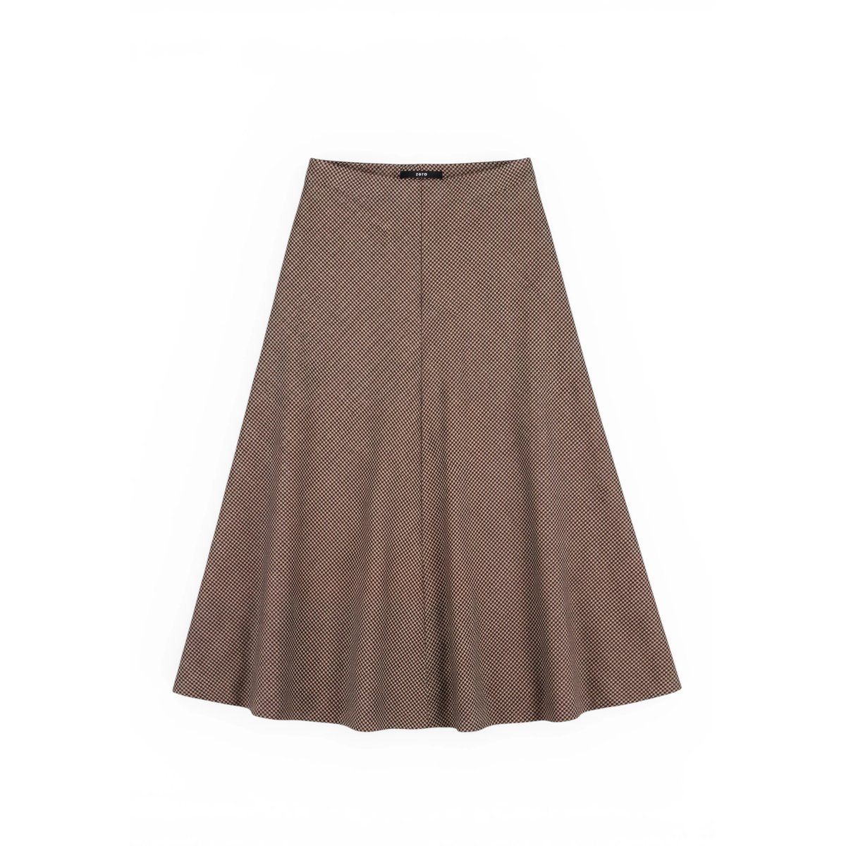 Jupe de coupe trapèze à motifs beige/brown, ZERO