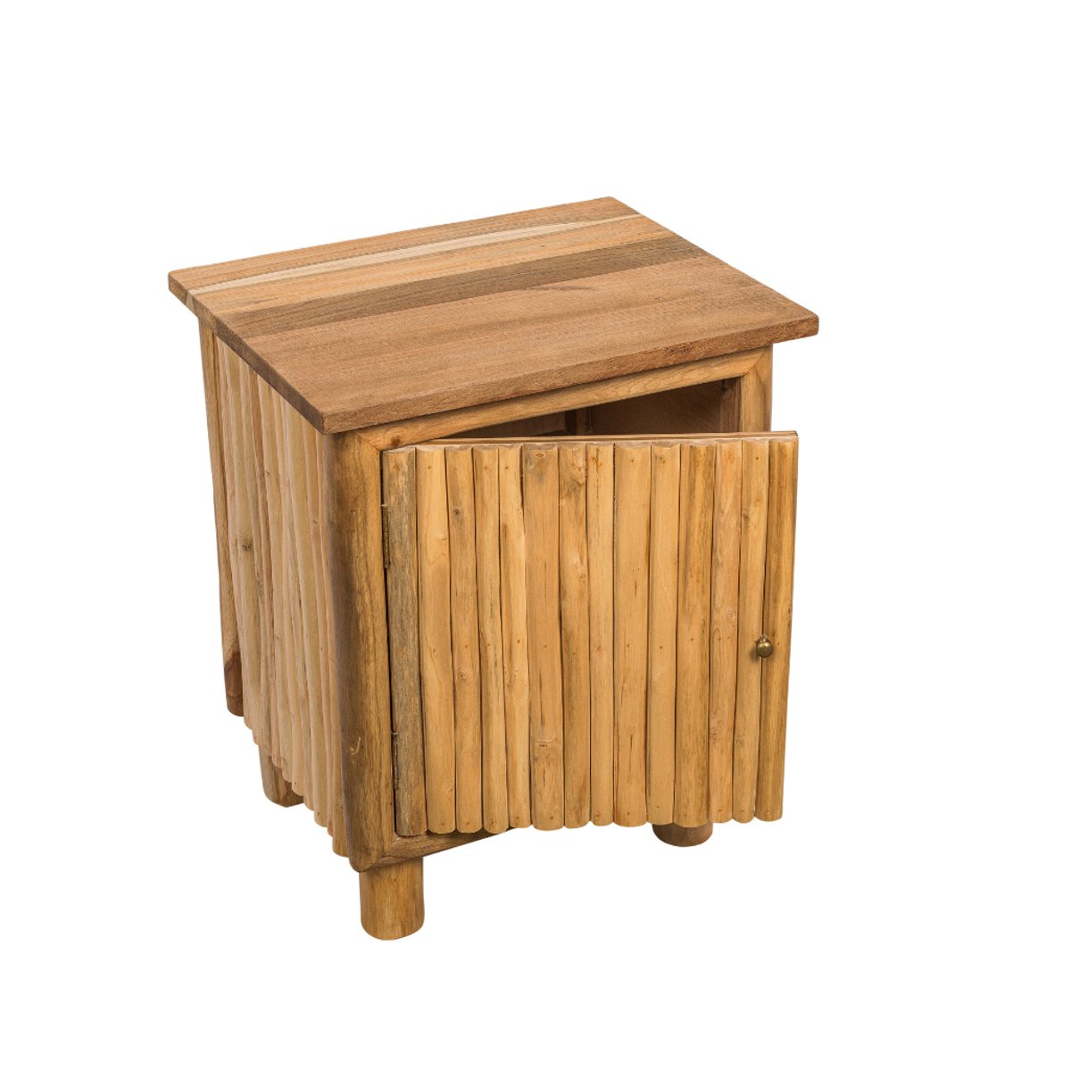 Table de chevet en branches de teck PIERRETTE naturel, HYDILE