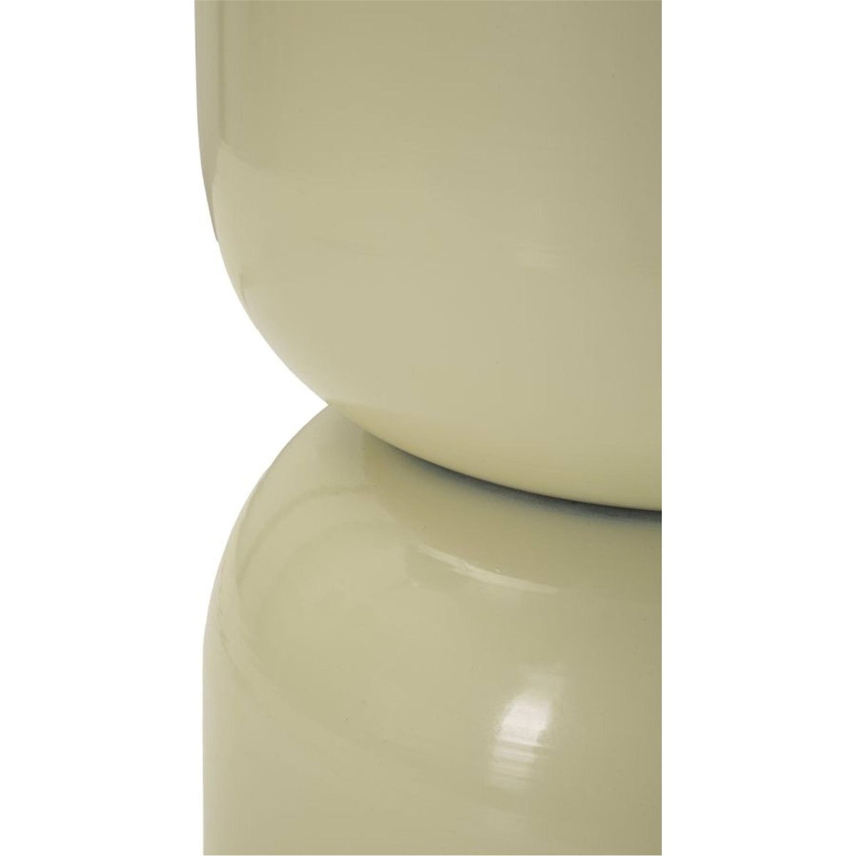Table d'appoint ronde en métal MODERN crème, RECOLLECTION