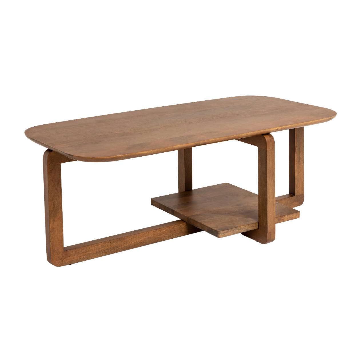 Table basse en bois de manguier ZOLA bois foncé, MADE IN MEUBLES