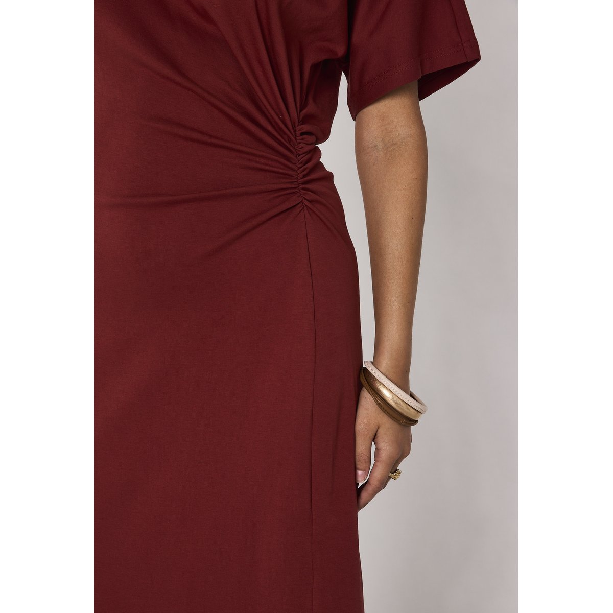 Robe slim en coton mélangé BRISBANE brique, Maison 123