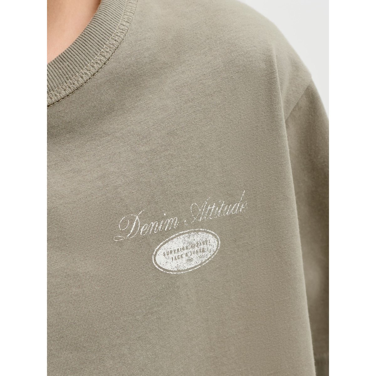 T-Shirt grise - vetiver 1, JACK & JONES JUNIOR