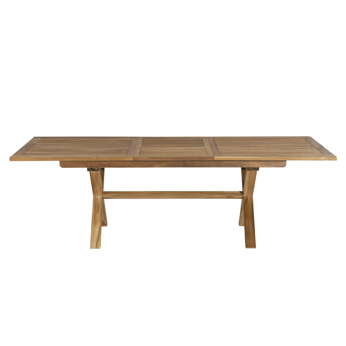 Ensemble de repas de jardin en teck table extensible et 8 chaises ALERIA bois naturel, PIER IMPORT