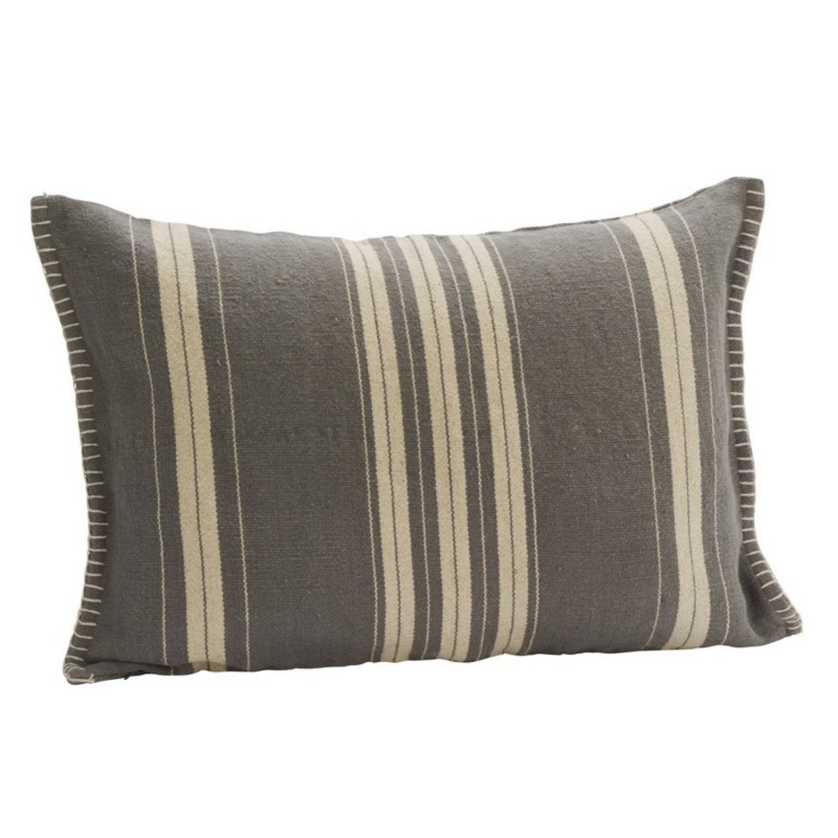 Housse de coussin style scandinave coton jute gris, MADAM STOLTZ