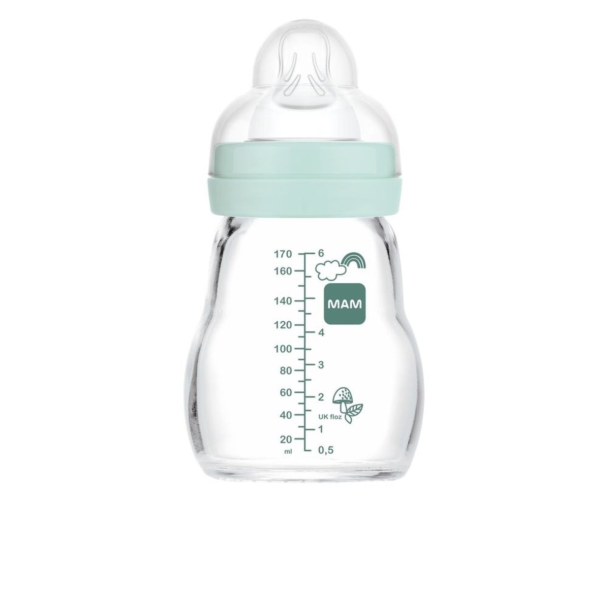 Biberon verre 170 ml aqua, MAM