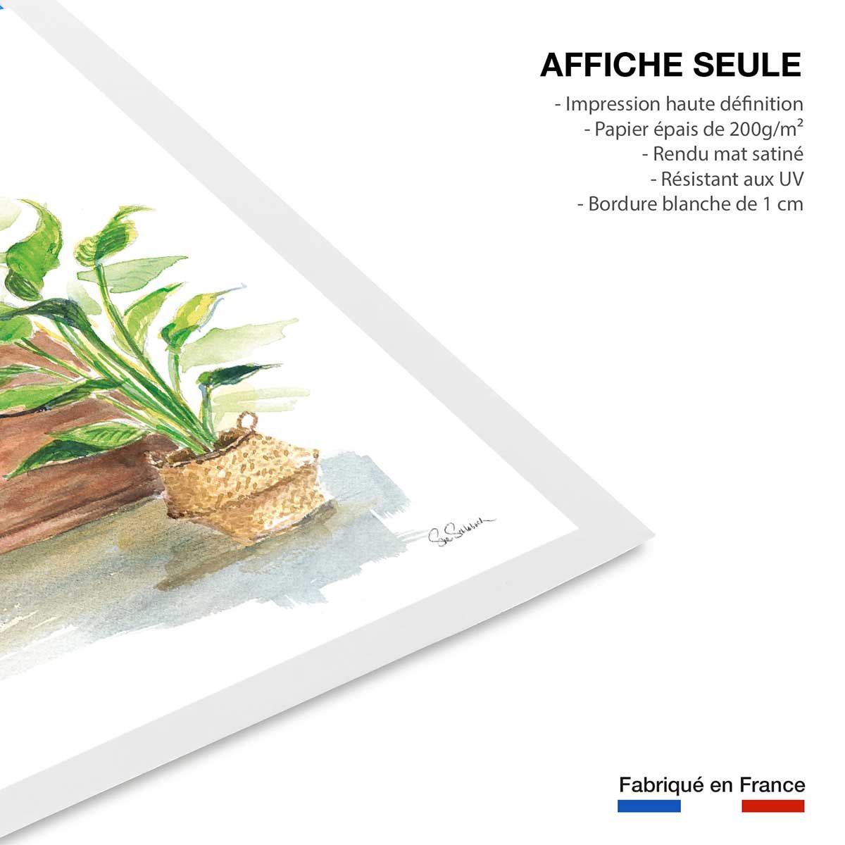 Affiche Greenery Bath affiche seule, HEXOA
