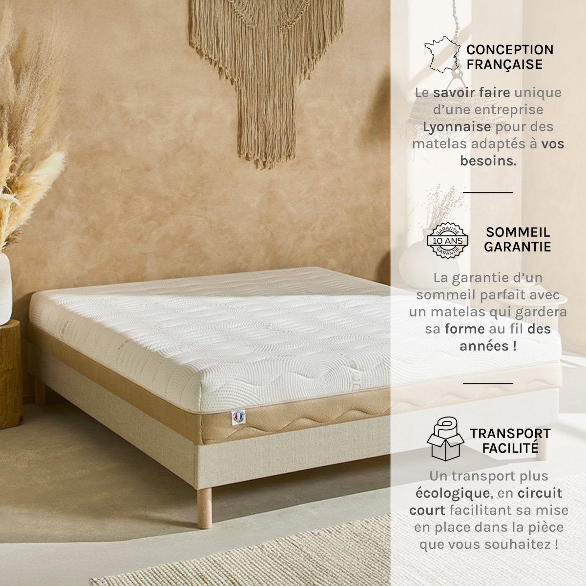 Matelas Mousse 24 cm LA CITY couleur unique, BELLECOUR