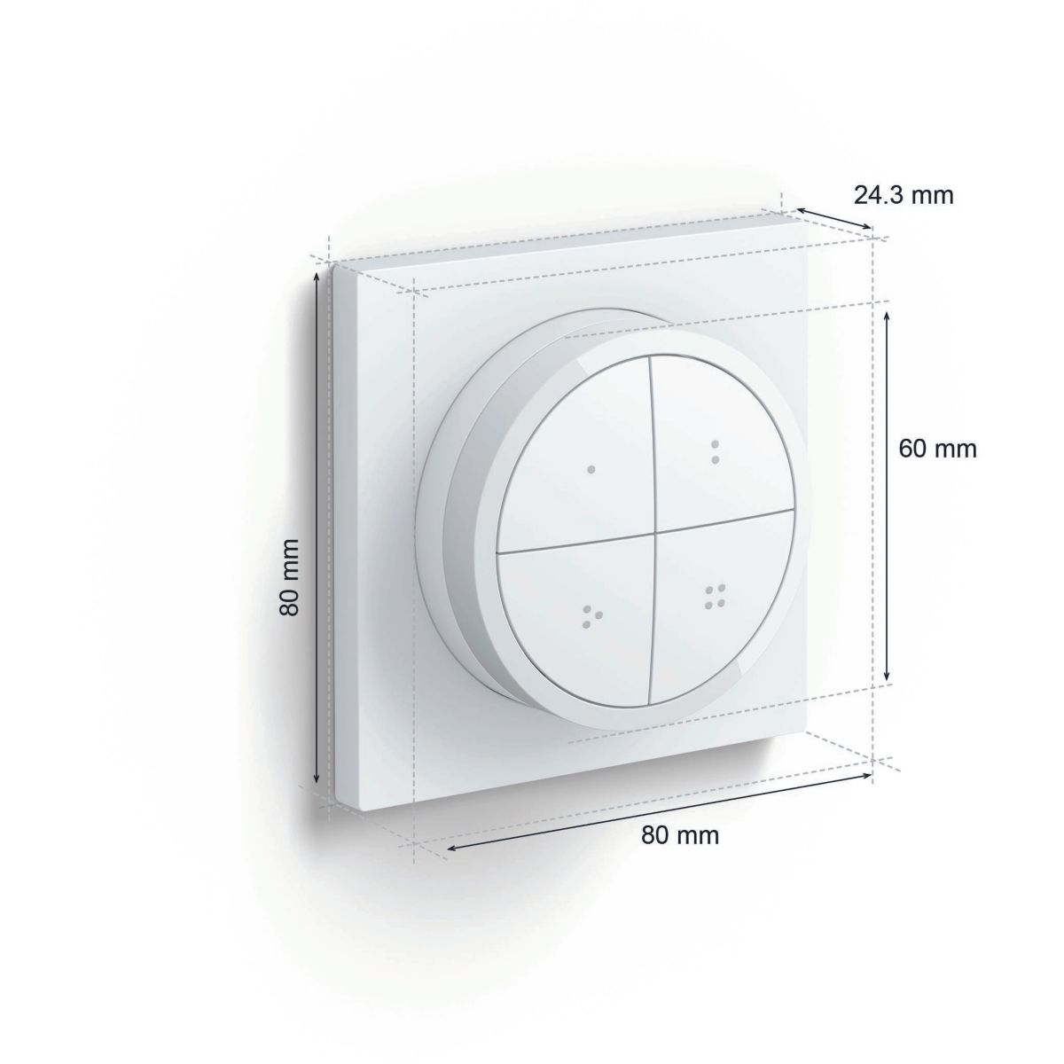 Interrupteur Tap dial switch Blanc blanc, PHILIPS HUE