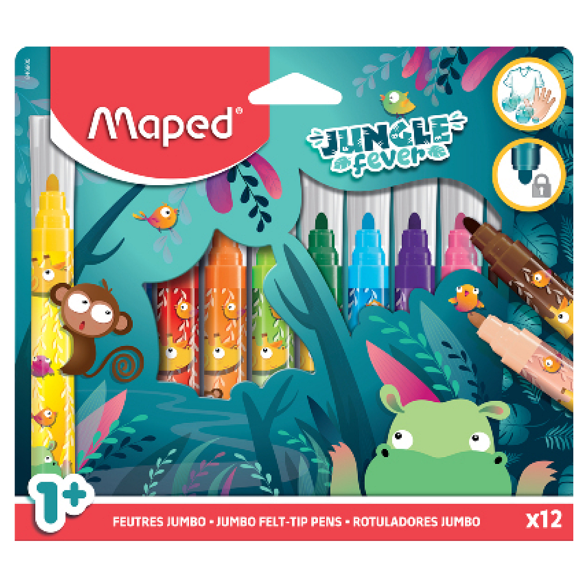Jungle Fever stylo-feutre Bold rouge, MAPED