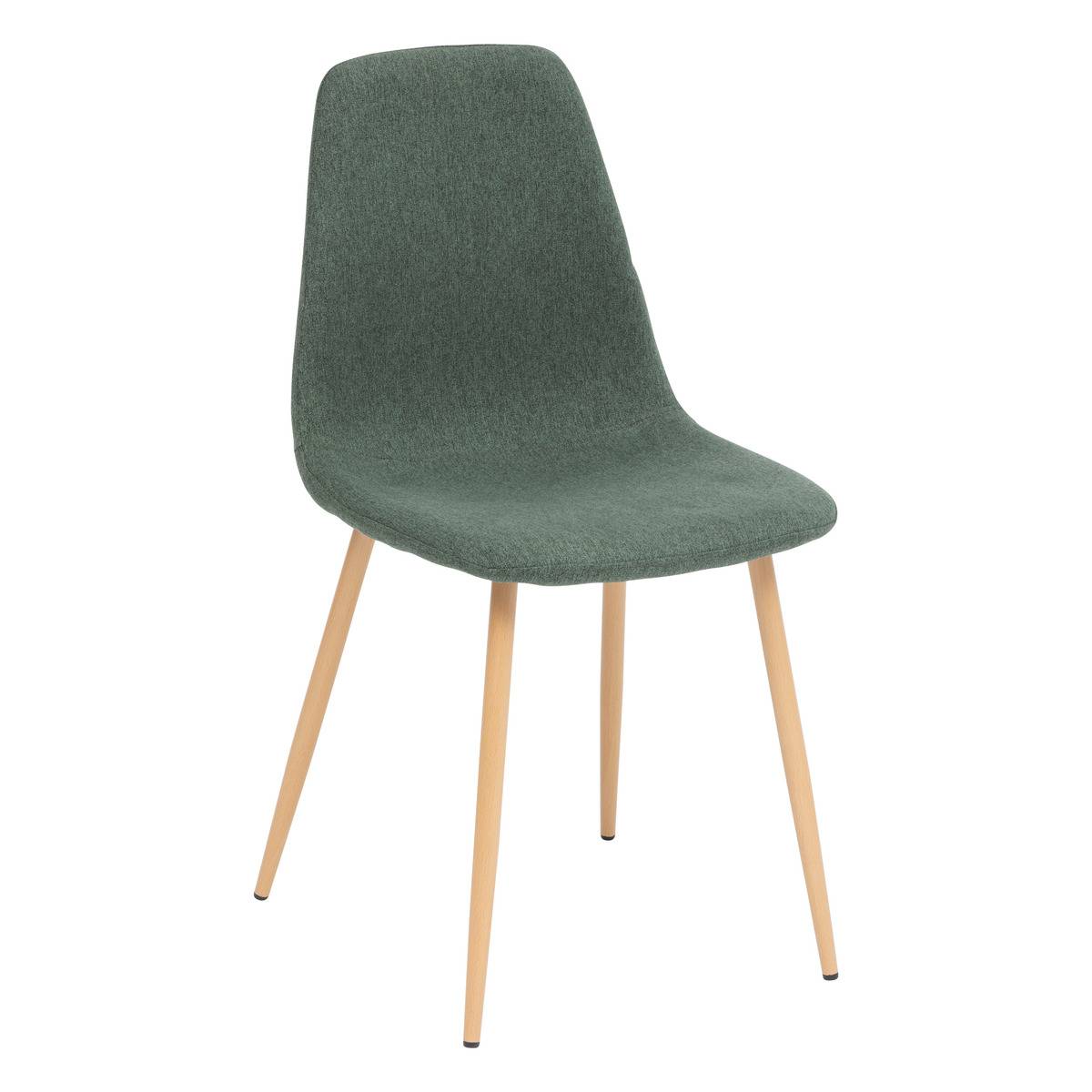 Chaise design scandinave ROKA vert cèdre, ATMOSPHERA