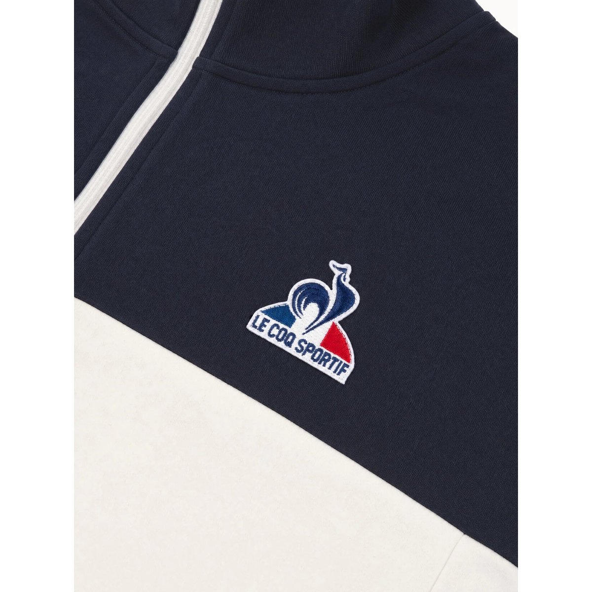 Sweat zippé Tricolore beige, LE COQ SPORTIF