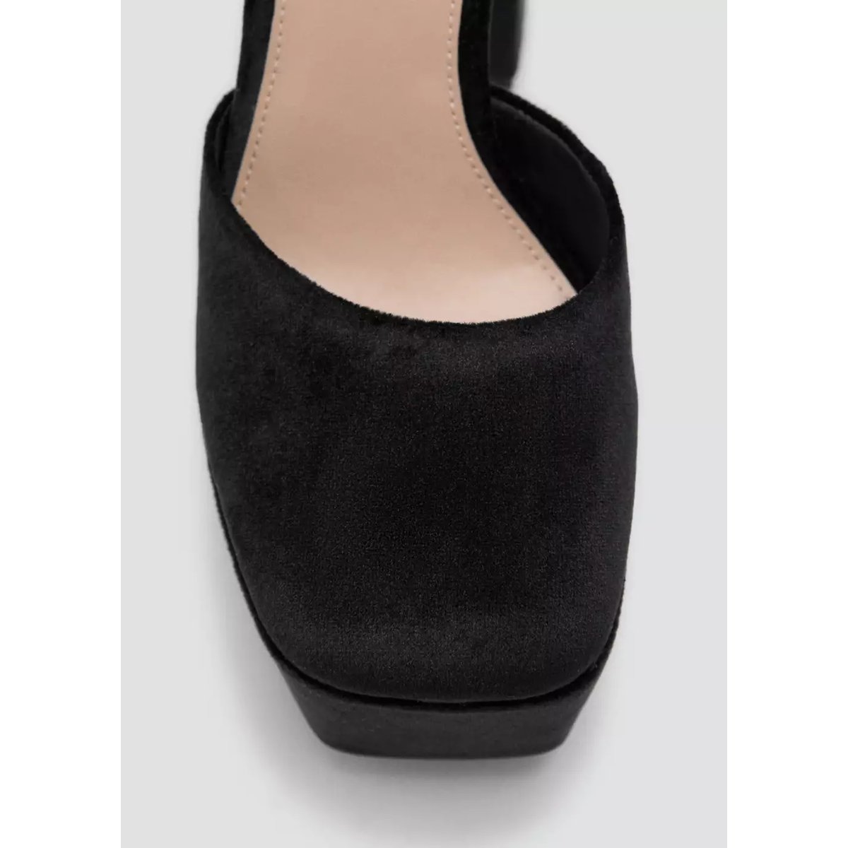 Sandales talon velours noir, MANGO TEEN