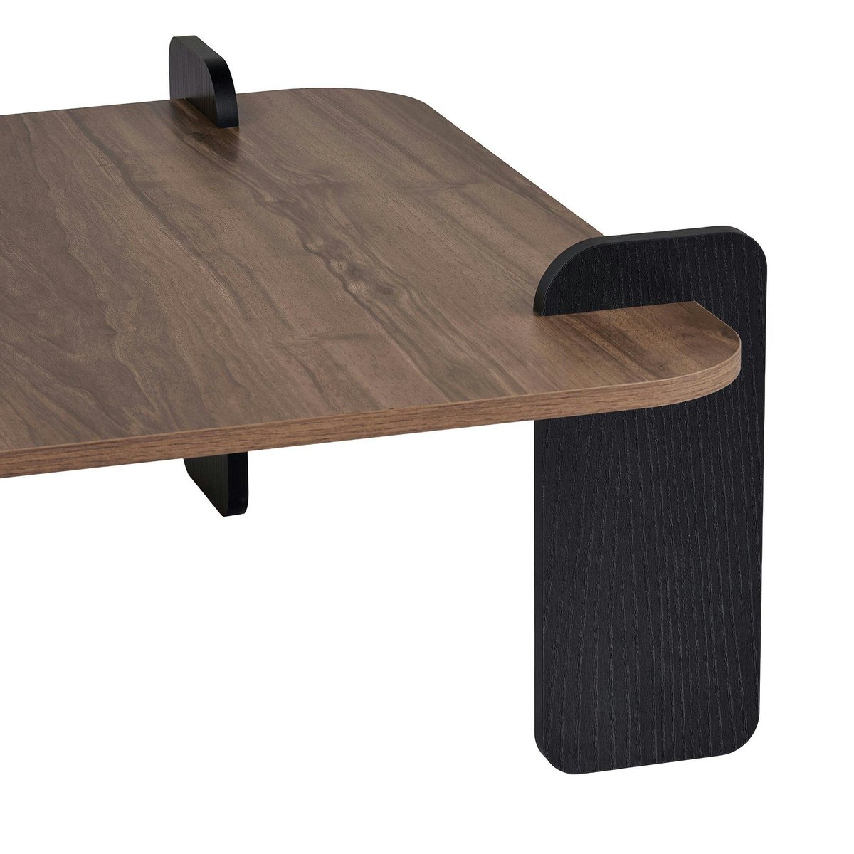 Table basse carrée en bois design MARFA noyer, PIER IMPORT
