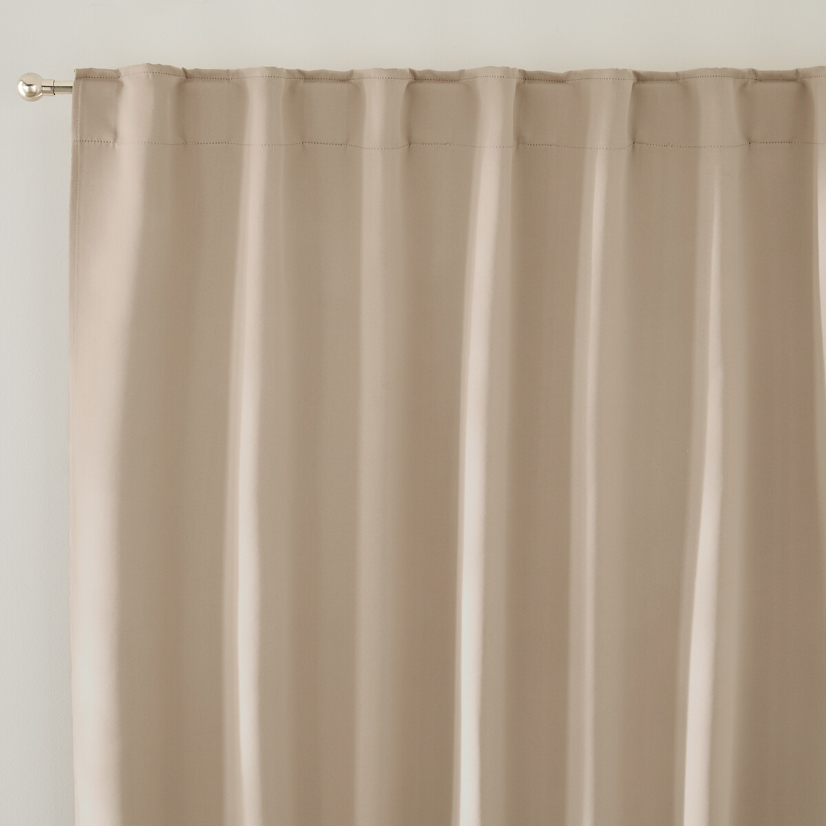 Cortina opaca Voda con trabillas ocultas beige marrón claro, LA REDOUTE INTERIEURS