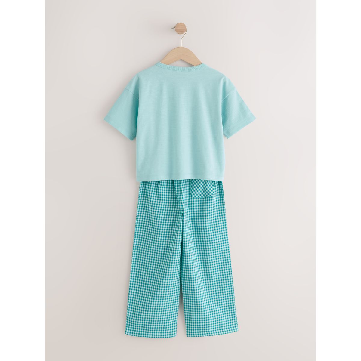 Pyjama large tissé, lot de 2 rose/vert, NEXT