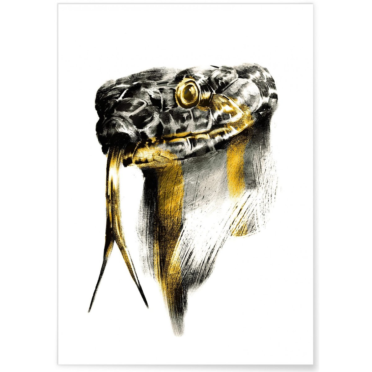 Affiche 'Snake' blanc, L'AFFICHERIE