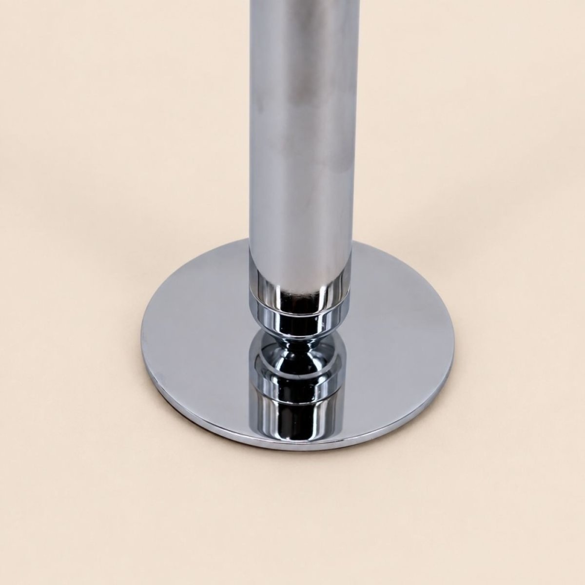 Bougeoir design en métal 10,5cm gris, ORNAMI