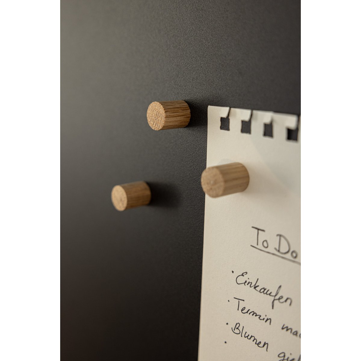 Magnet en bois (lot de 4) ELA couleur unique, METALLBUDE