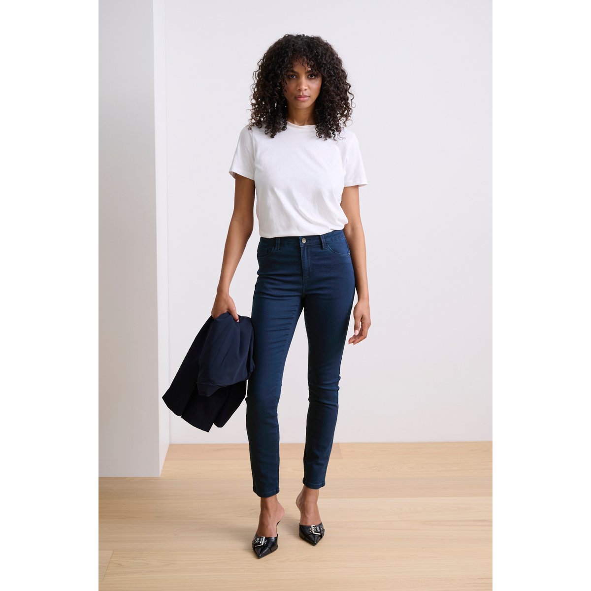 Jeans bleu dark blue denim, KAFFE