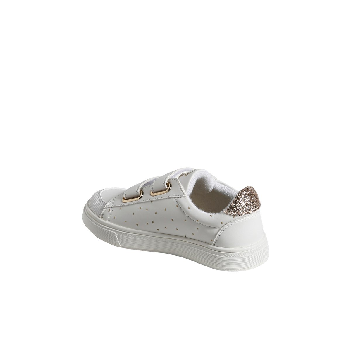 Baskets synthétique à scratchs ou lacets blanc imprimé, VERTBAUDET