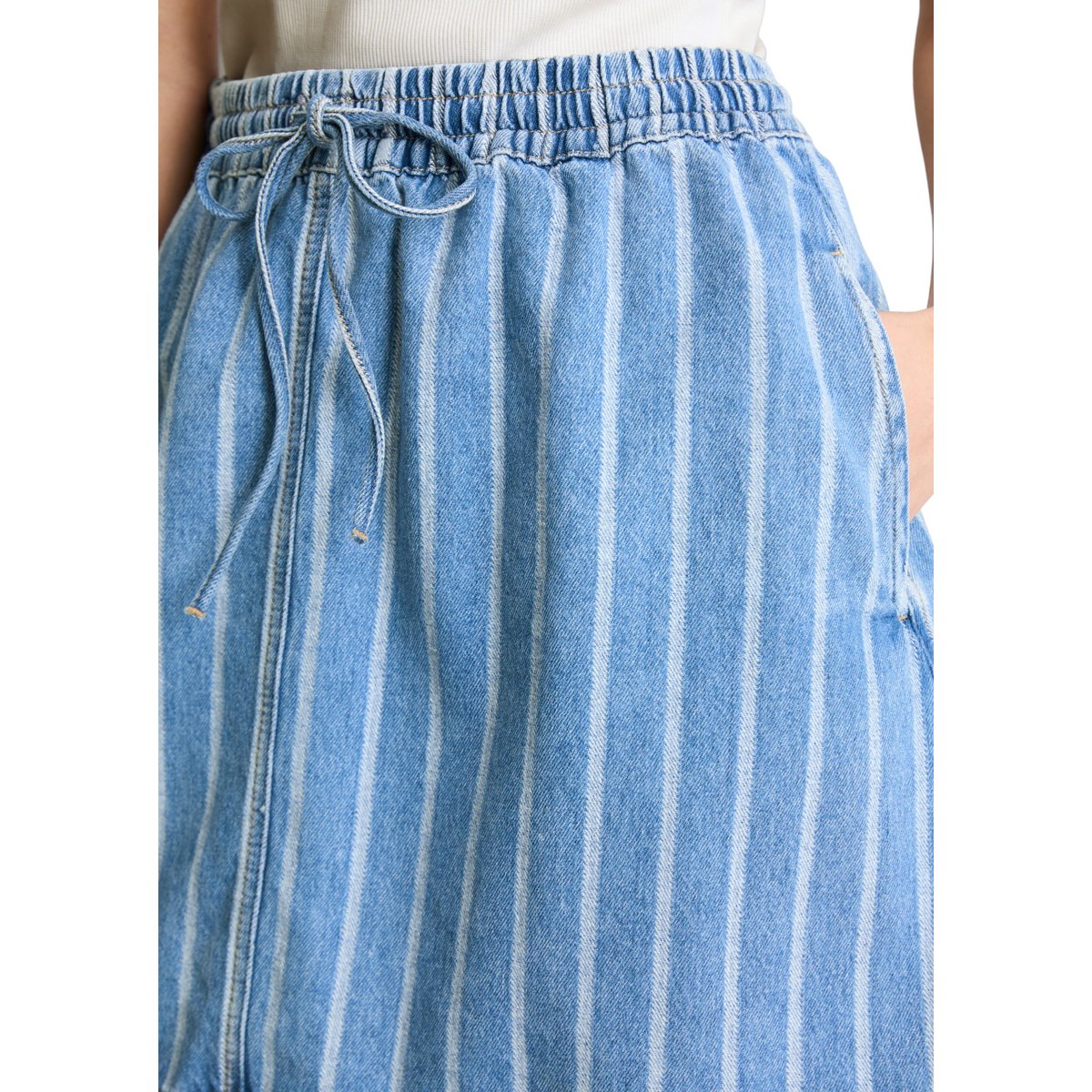 Jupe en jean évasée en pur coton bio bleu, MARC O’POLO DENIM