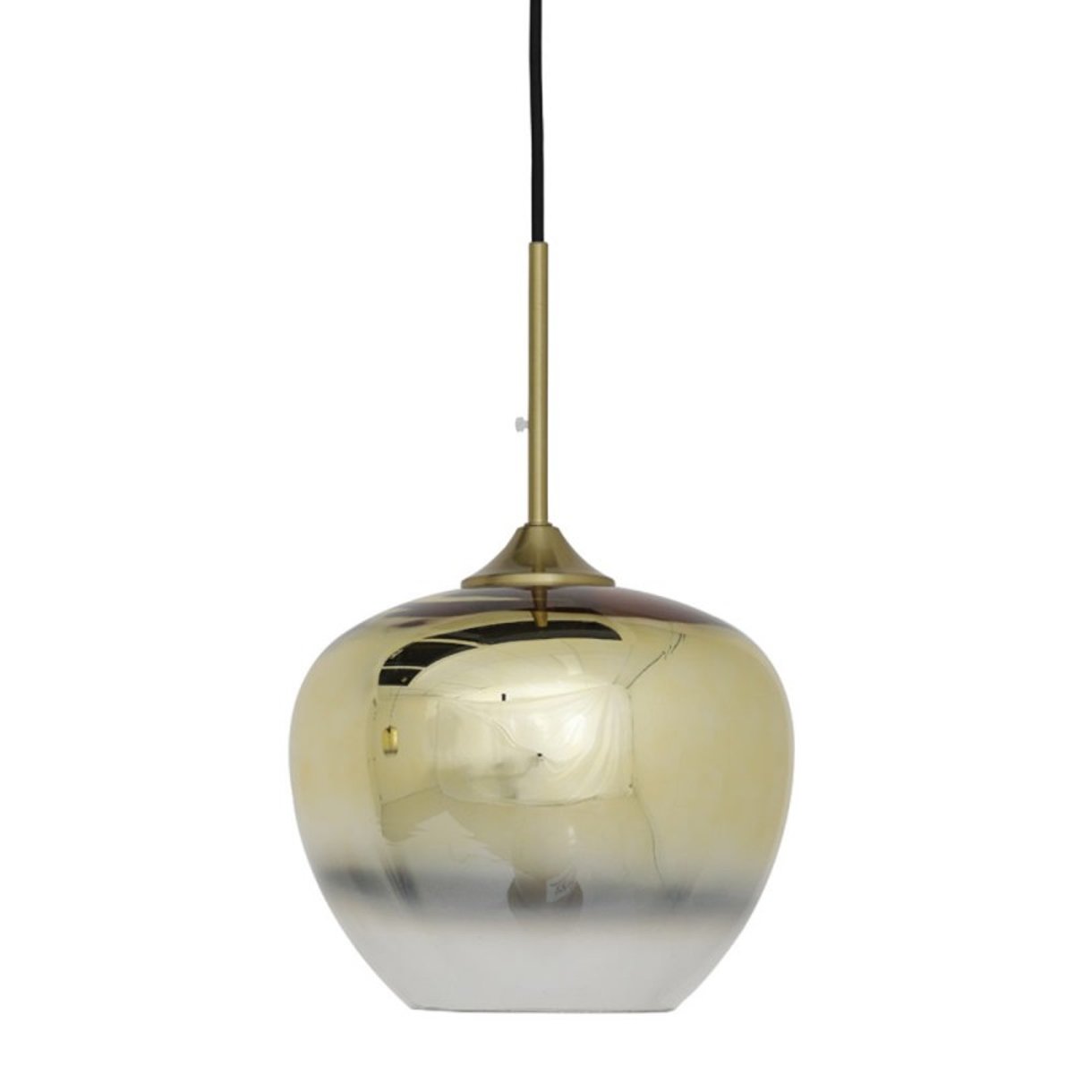 Suspension Verre Mayson Or Et Transparent Diam.23 doré, MILLUMINE