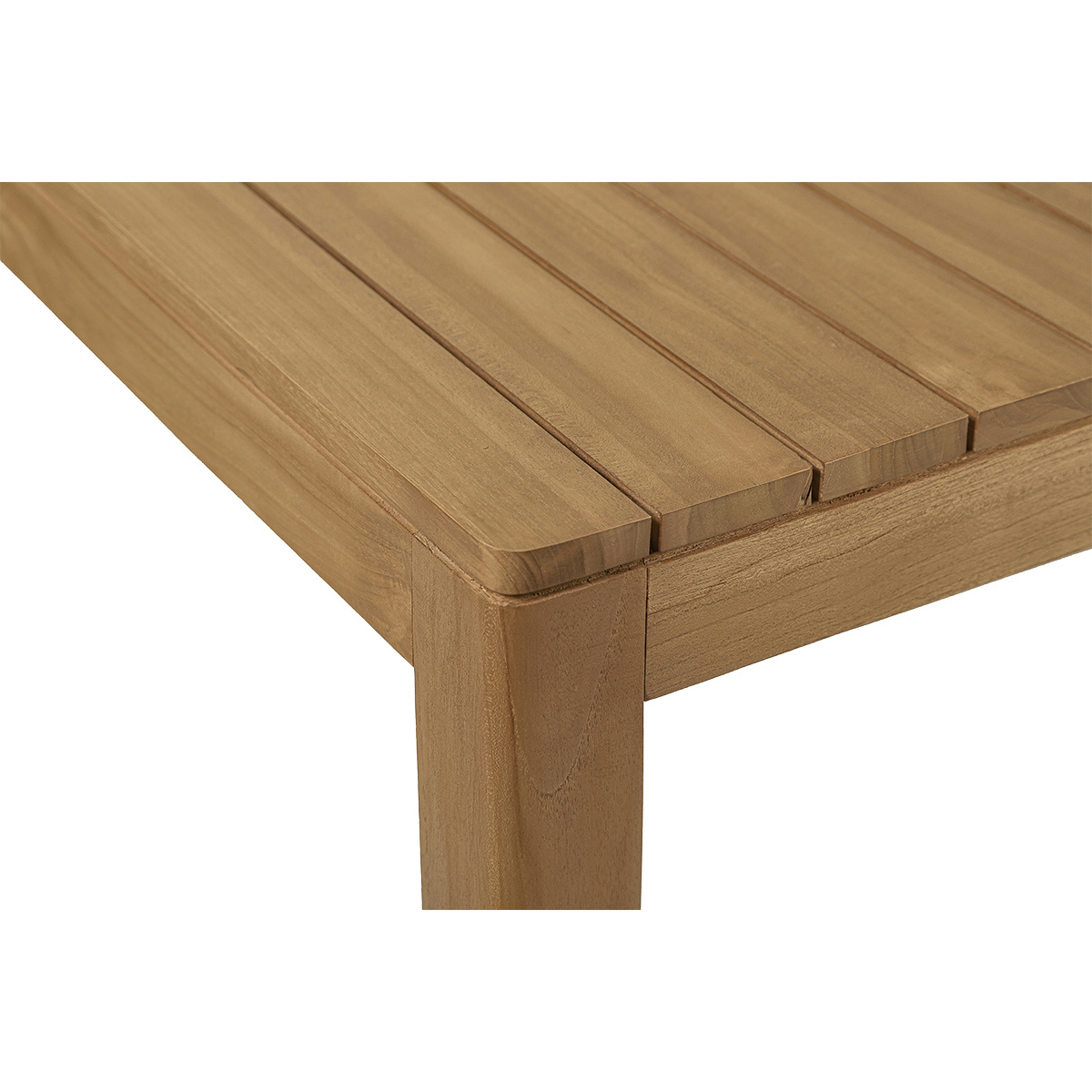 Table de jardin rectangulaire en bois teck massif L160 cm UBUD couleur unique, MILIBOO