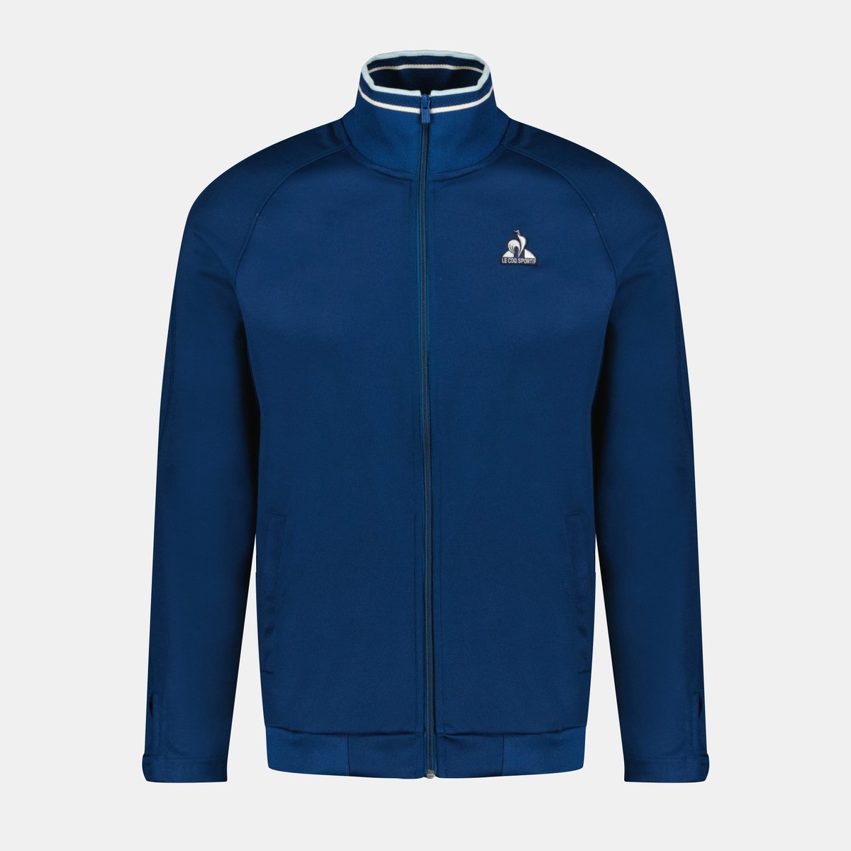 Sweat zippé Héritage blanc, LE COQ SPORTIF
