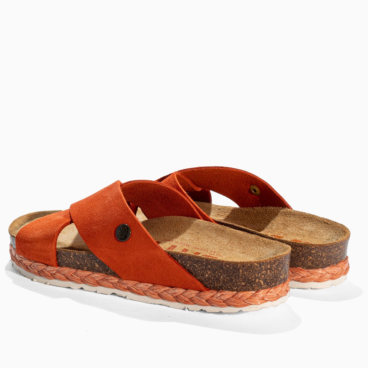 Sandales en cuir suédé BURGOS orange, BAYTON