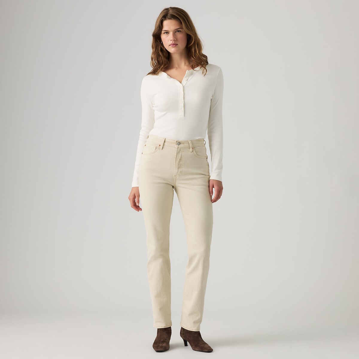 Pantalon Ribcage slim ecru, LEVI'S