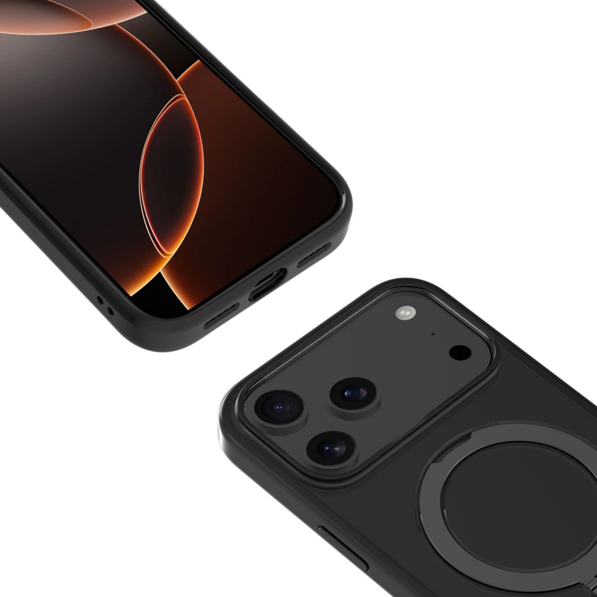 Coque iPhone 17 Pro Magnétique stand couleur unique, ADEQWAT
