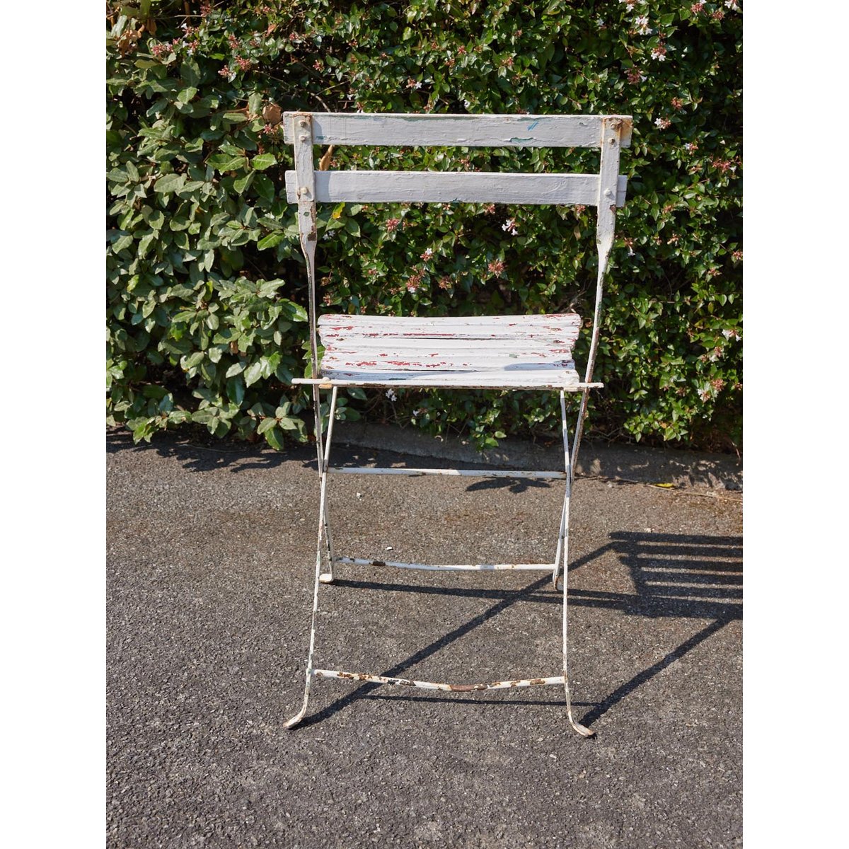 Lot de 4 chaises pliantes vintage Claude N°1441 - Bon état blanc, DEBONGOUT