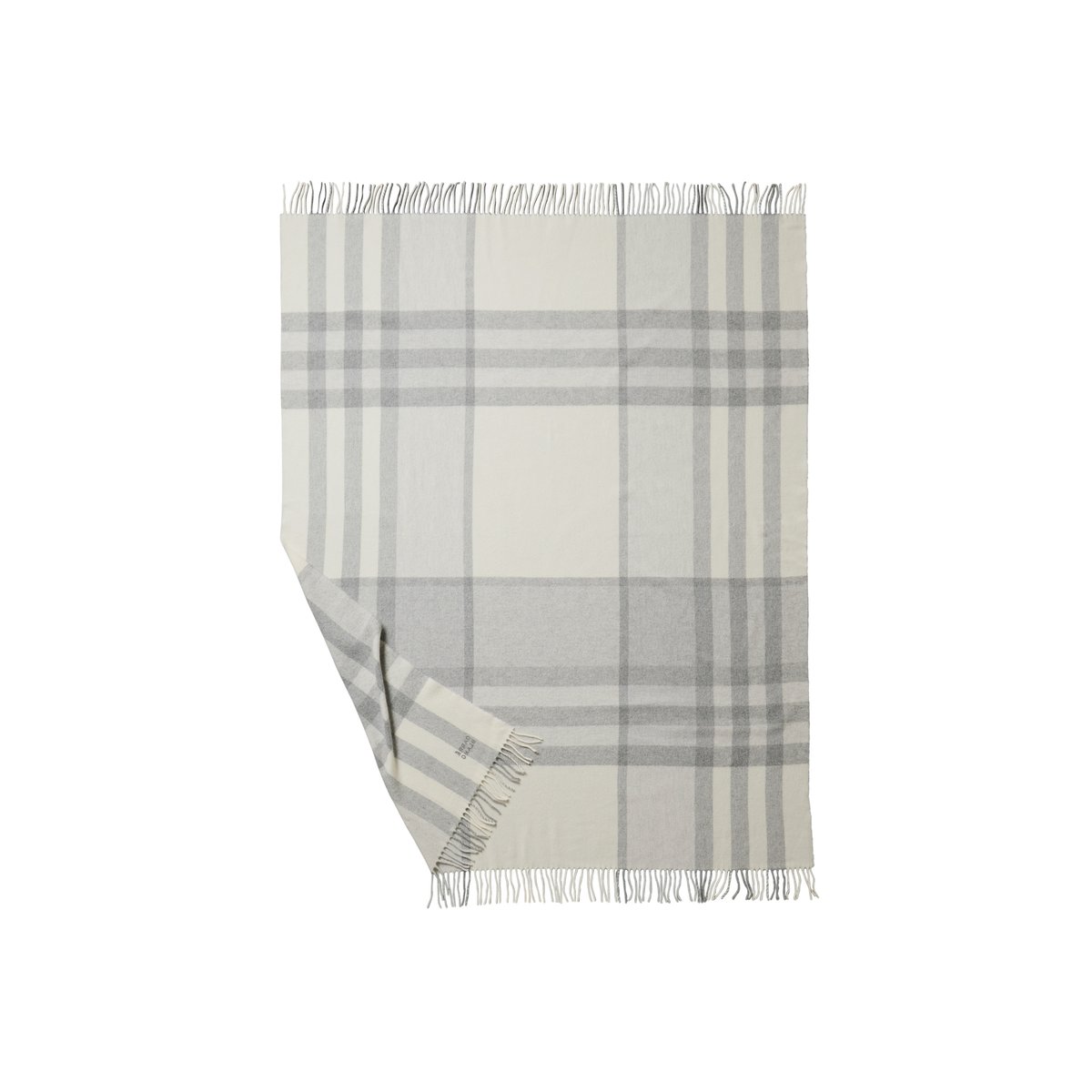 Plaid polaire PIEMONT ecru, CARRE BLANC