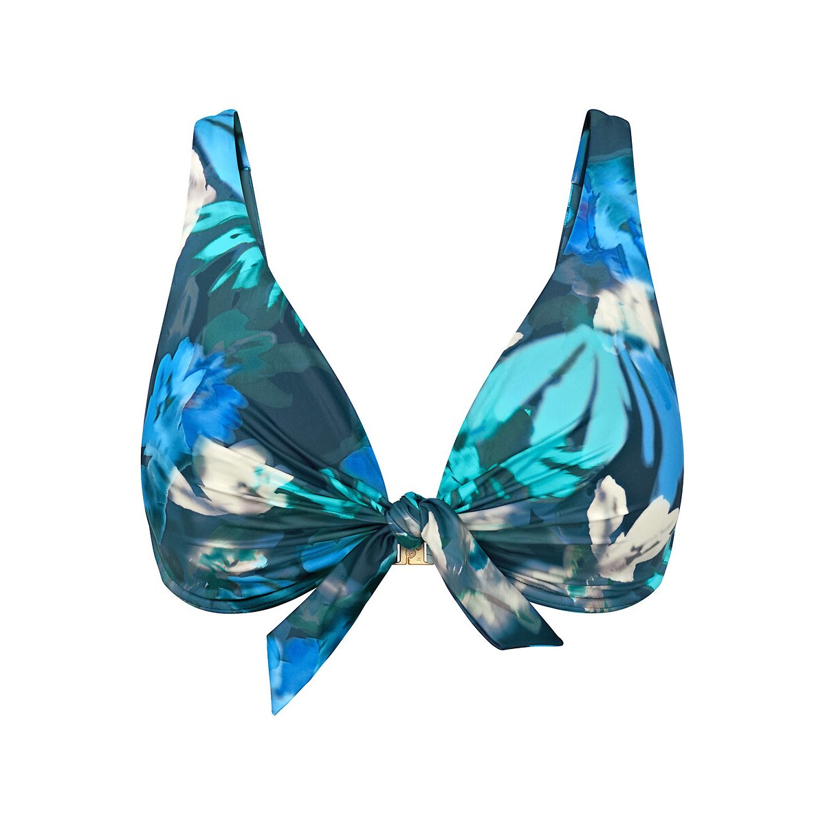 Haut de maillot de bain Summer Fleur imprimé fleuri fond bleu, TRIUMPH