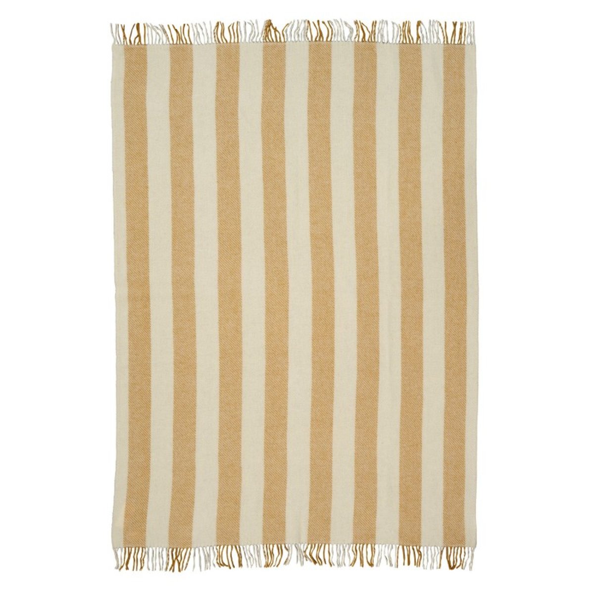Plaid laine rayé GOTLAND VERTICAL beige, KLIPPAN