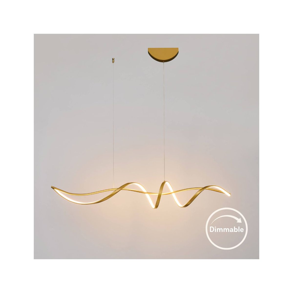 Suspension LED en spirale dorée - LYBELLA doré, KOSILUM