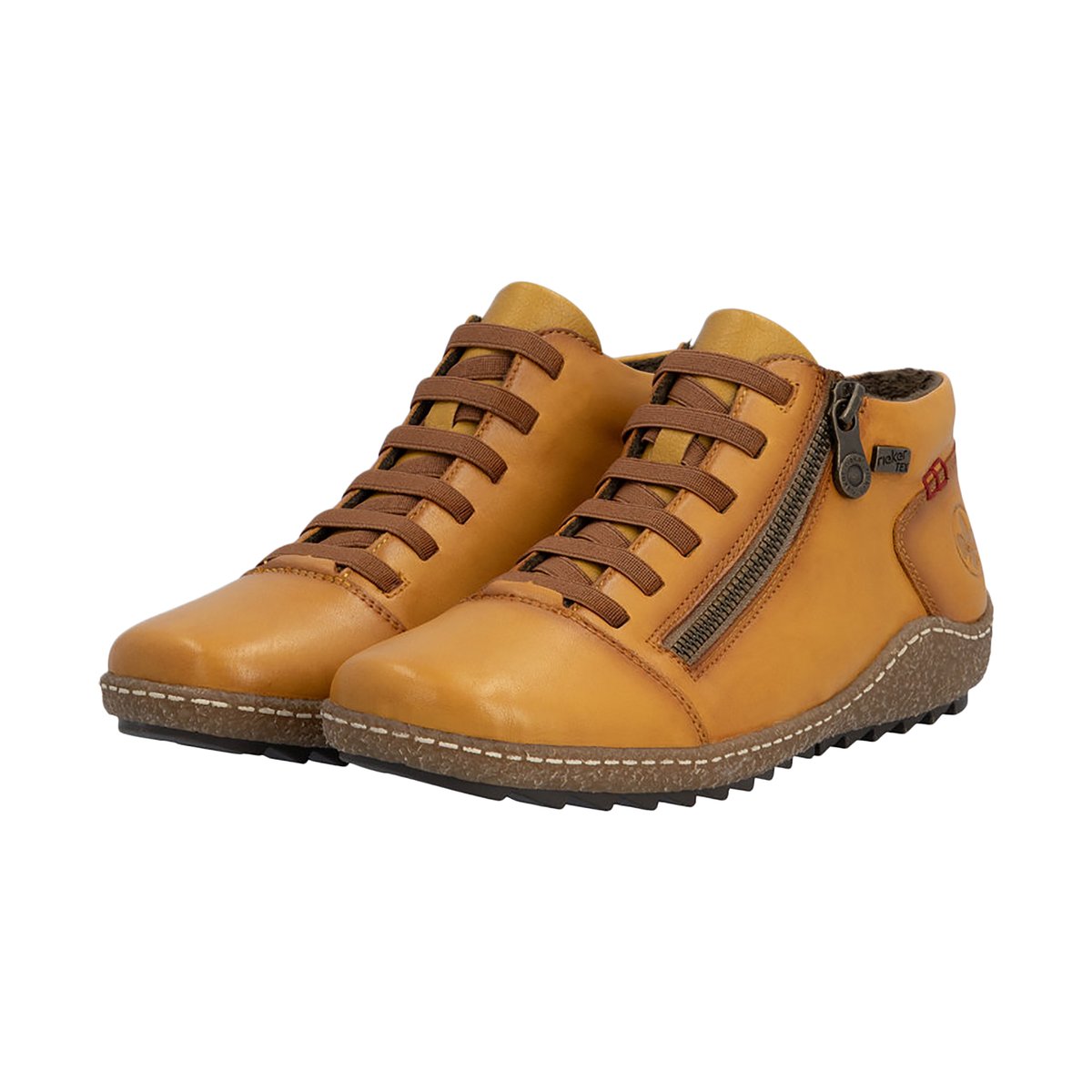 Basket Haute Cuir Rgd jaune, RIEKER