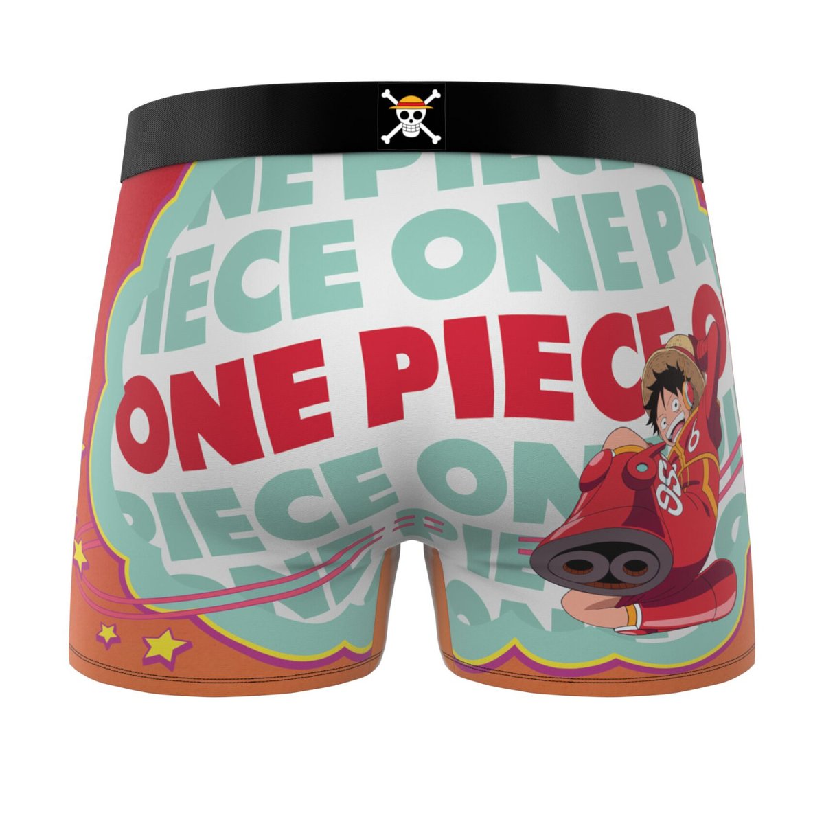 Lot De 5 Boxers One Piece rouge/orange/gris/vert/rose/bleu, FREEGUN