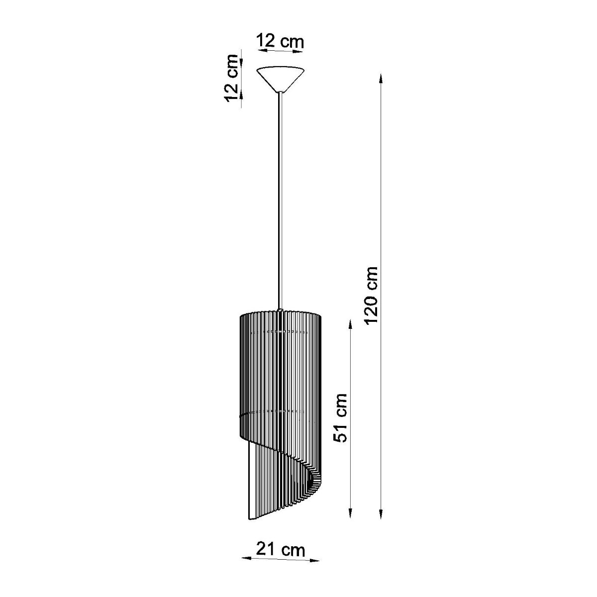 Suspension Bois Bois Naturel E27 1 Alexia marron, EDEN
