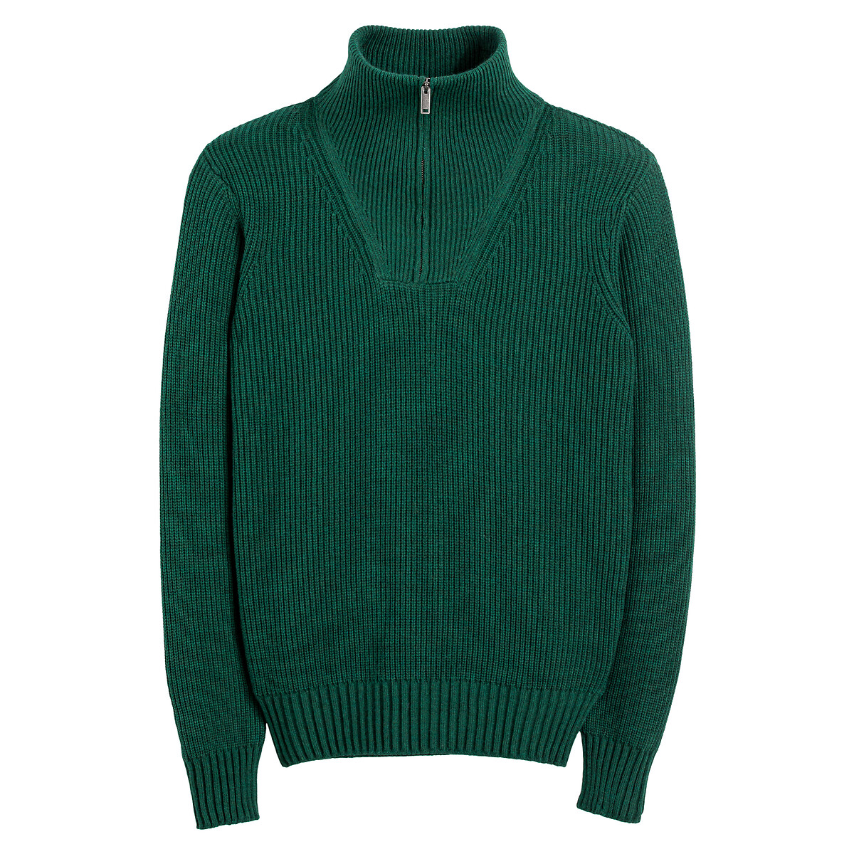 High Neck Jumper in Warm Knit forest green, LA REDOUTE COLLECTIONS