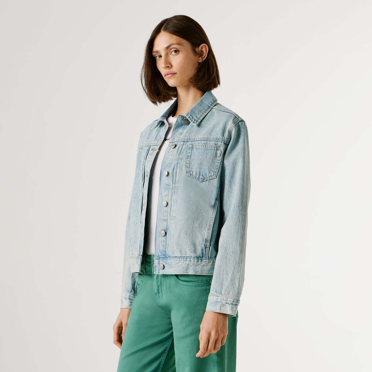 Veste Coupe Regular En Denim javel vintage, PEPE JEANS