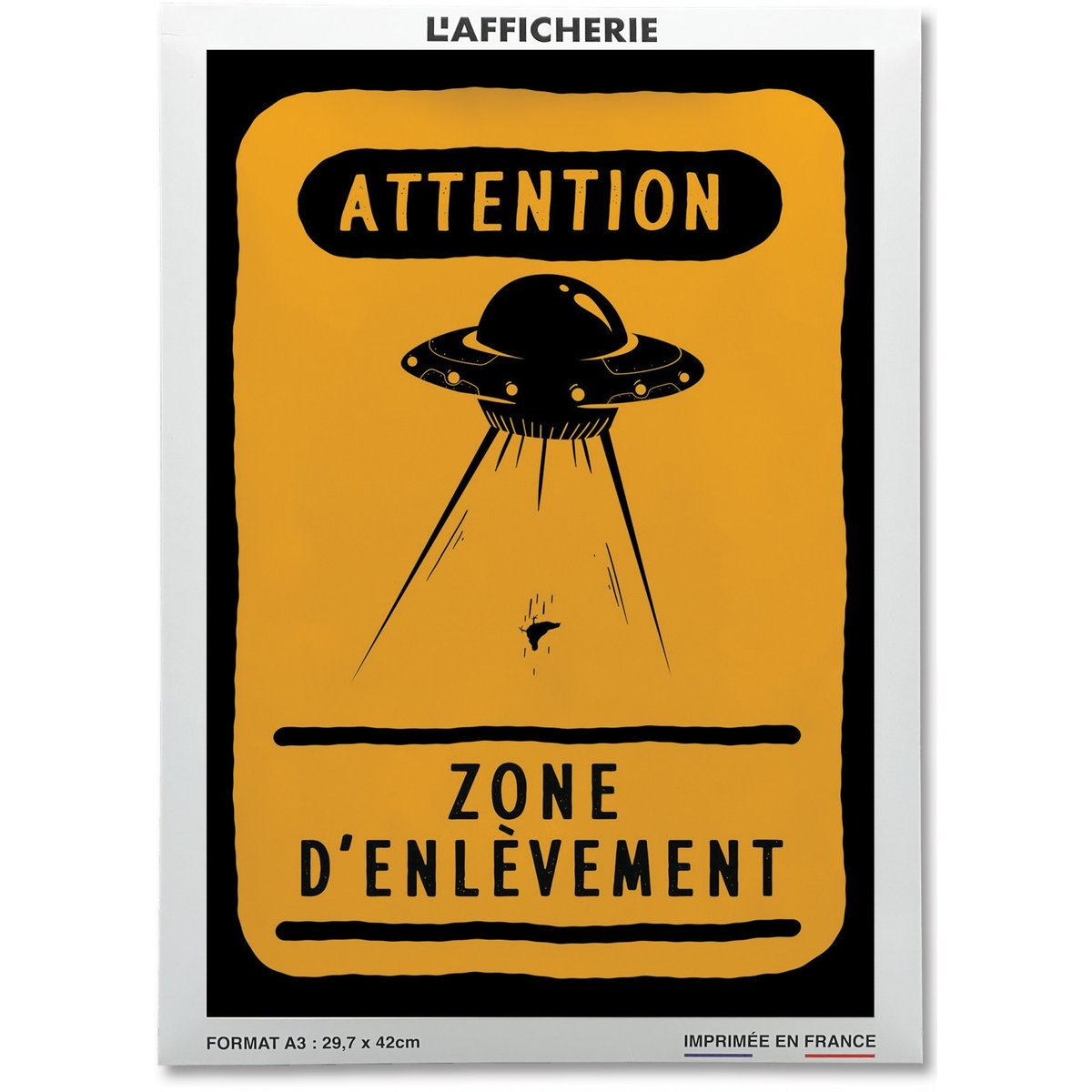 Poster Zone d'enlèvement blanc, L'AFFICHERIE