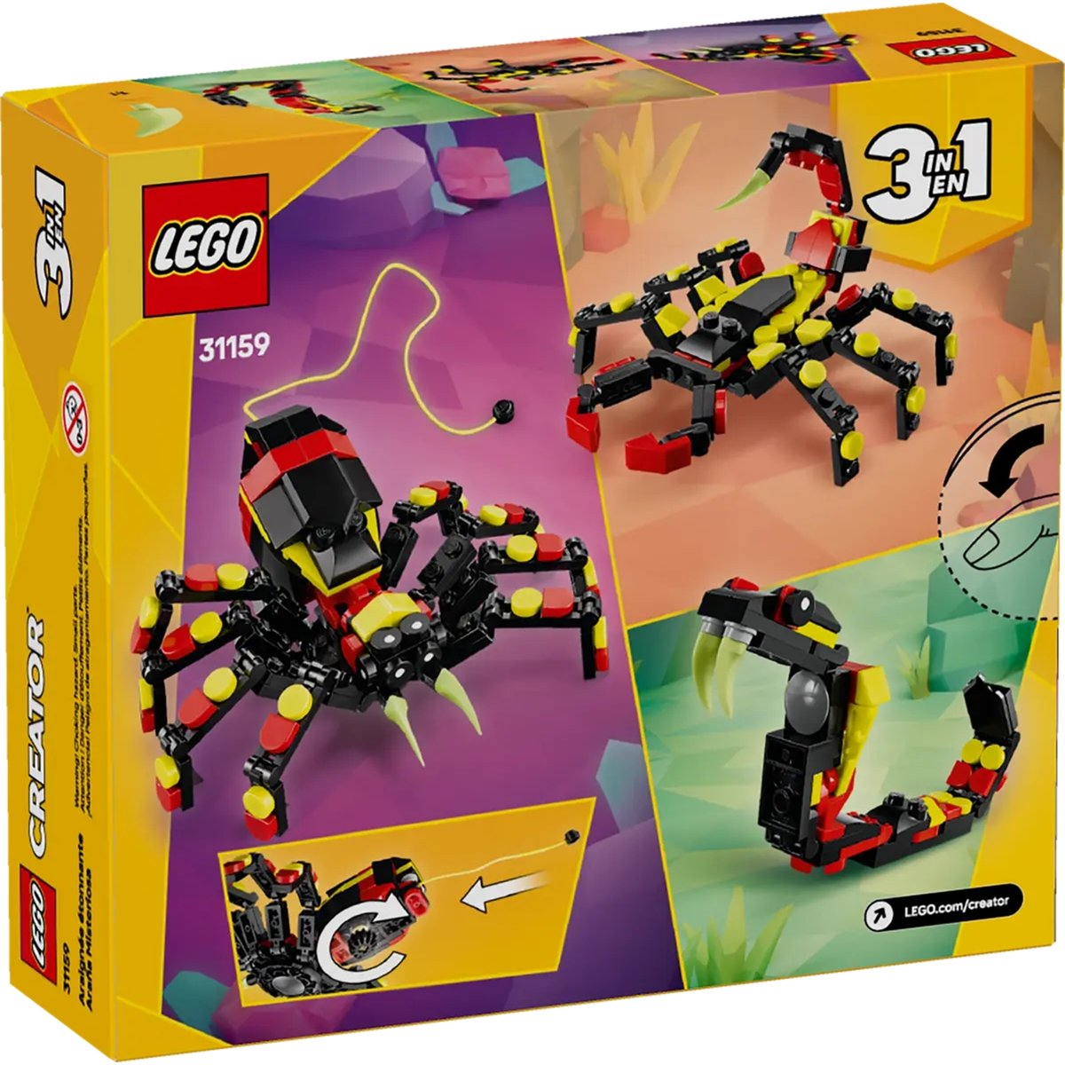 LEGO Creator - Animaux sauvages : l'araignée surprenante - 31159 multicolore, LEGO