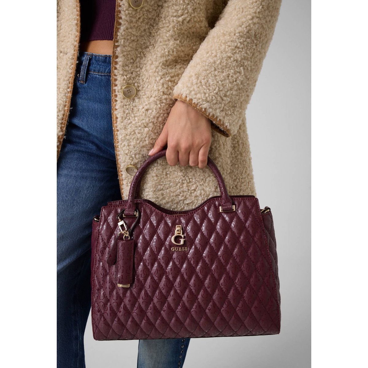 Sac À Main Matelassé Tamara rouge, GUESS