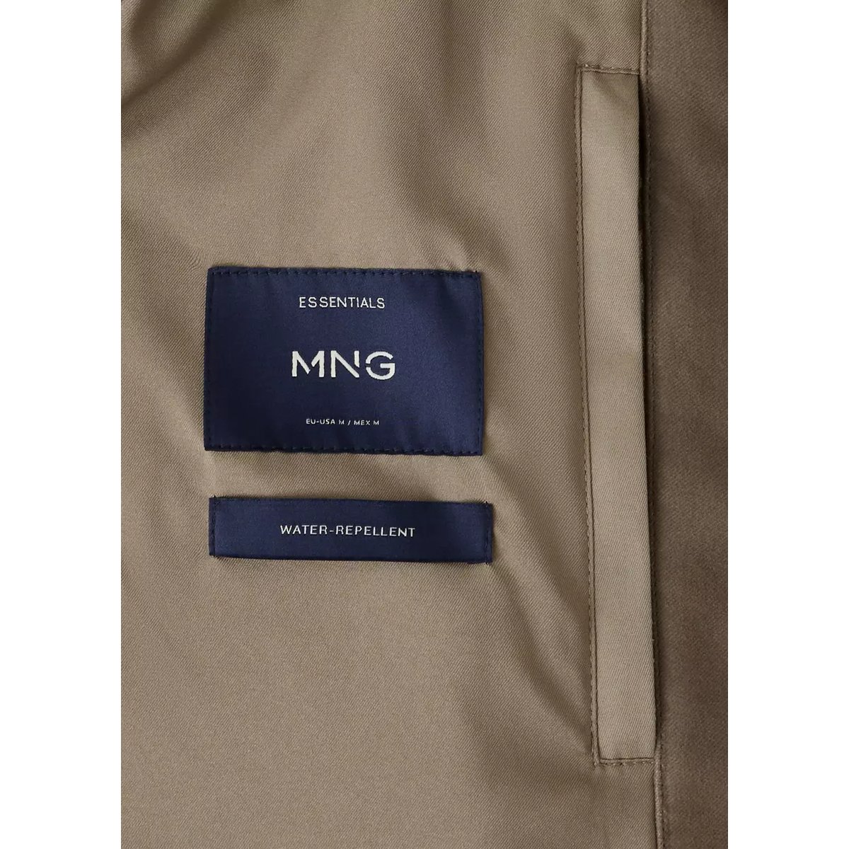 Blouson 100 % coton déperlant marron moyen, MANGO MAN