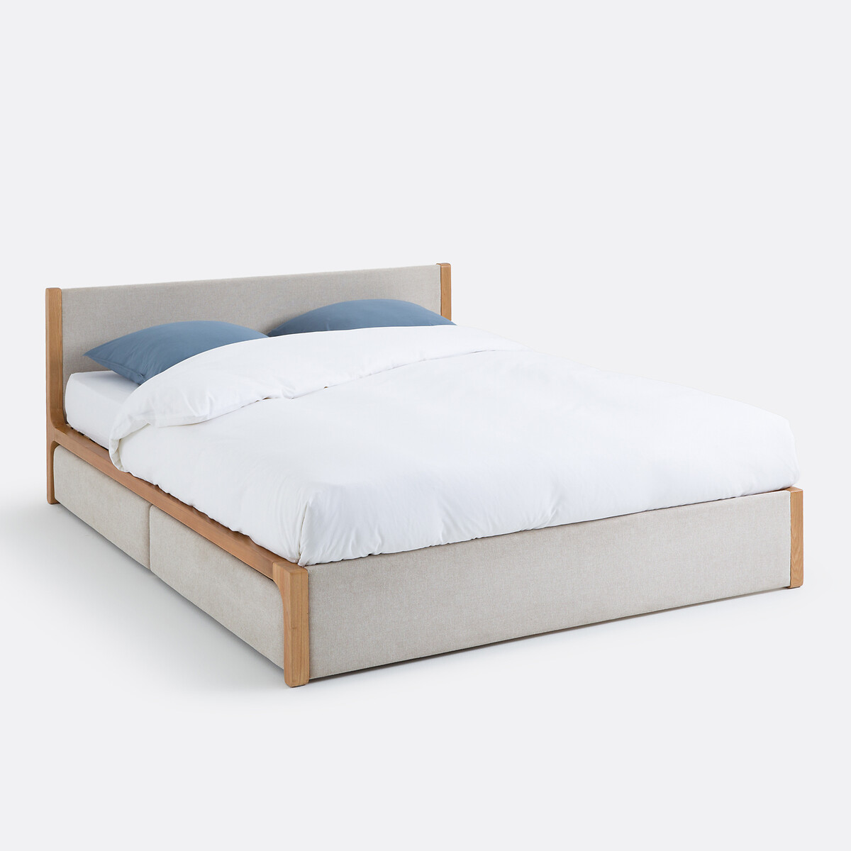 Lit avec sommier Elori beige/bois, LA REDOUTE INTERIEURS