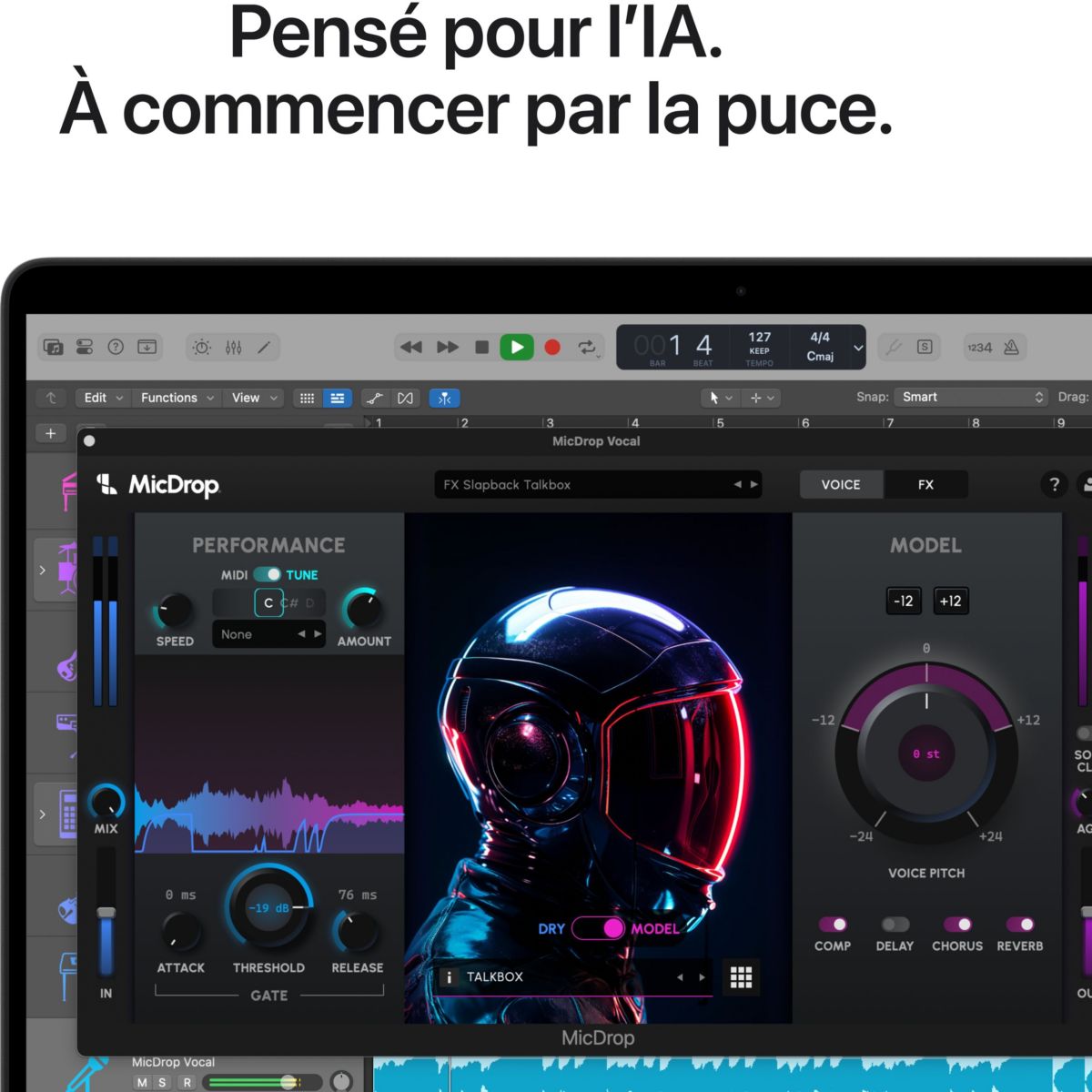 Ordinateur Apple Pro 14" Puce M5 Pro CPU 18 / GPU 20 coeurs Mémoire RAM 24Go Stockage 2To SSD XDR Noir sidéral couleur unique, APPLE