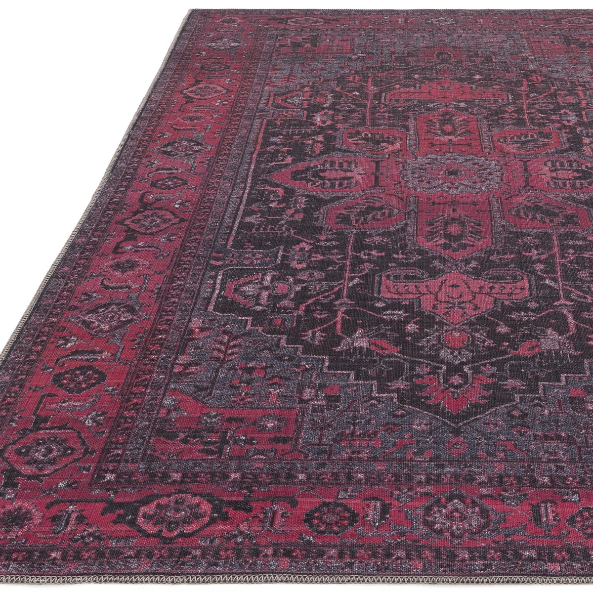 Tapis salon et chambre style orient ALYA rouge, NOVATREND