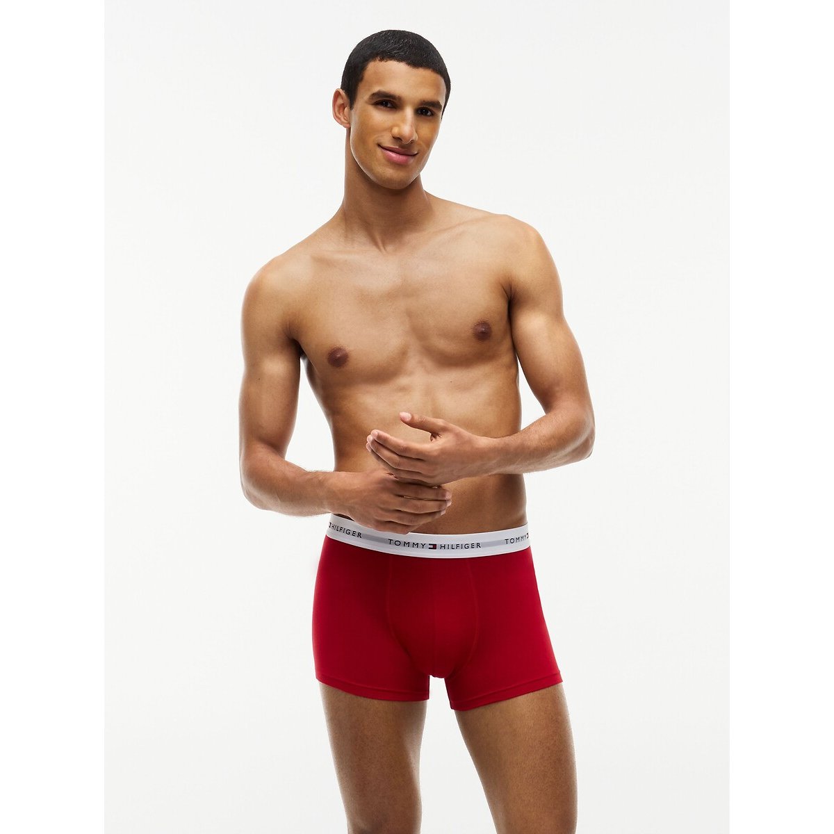 Pack of 3 Everyday Essentials Hipsters grey+red+blue, TOMMY HILFIGER