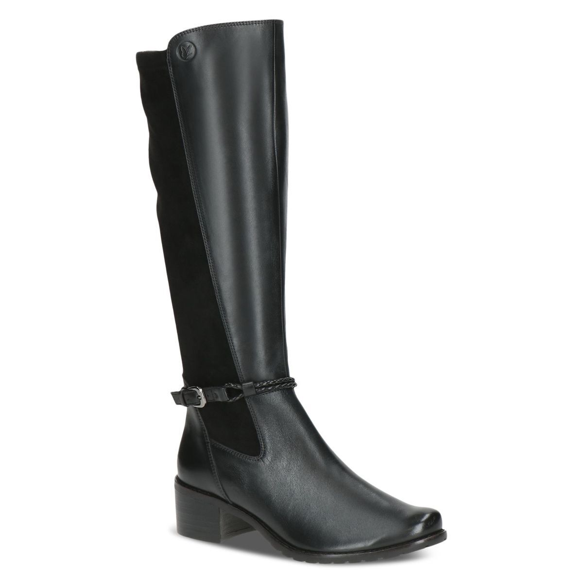 Bottes talon bloc noir zèbre, CAPRICE